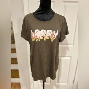 Sonoma Olive Green Graphic Tee Size XL